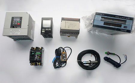 变频器、温控表、袋长表、PLC、光电管